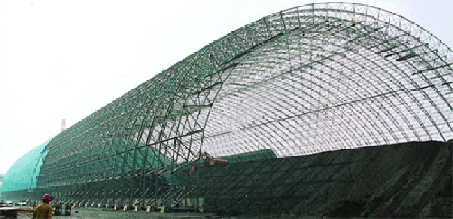 三明热电厂螺栓球网架干煤棚